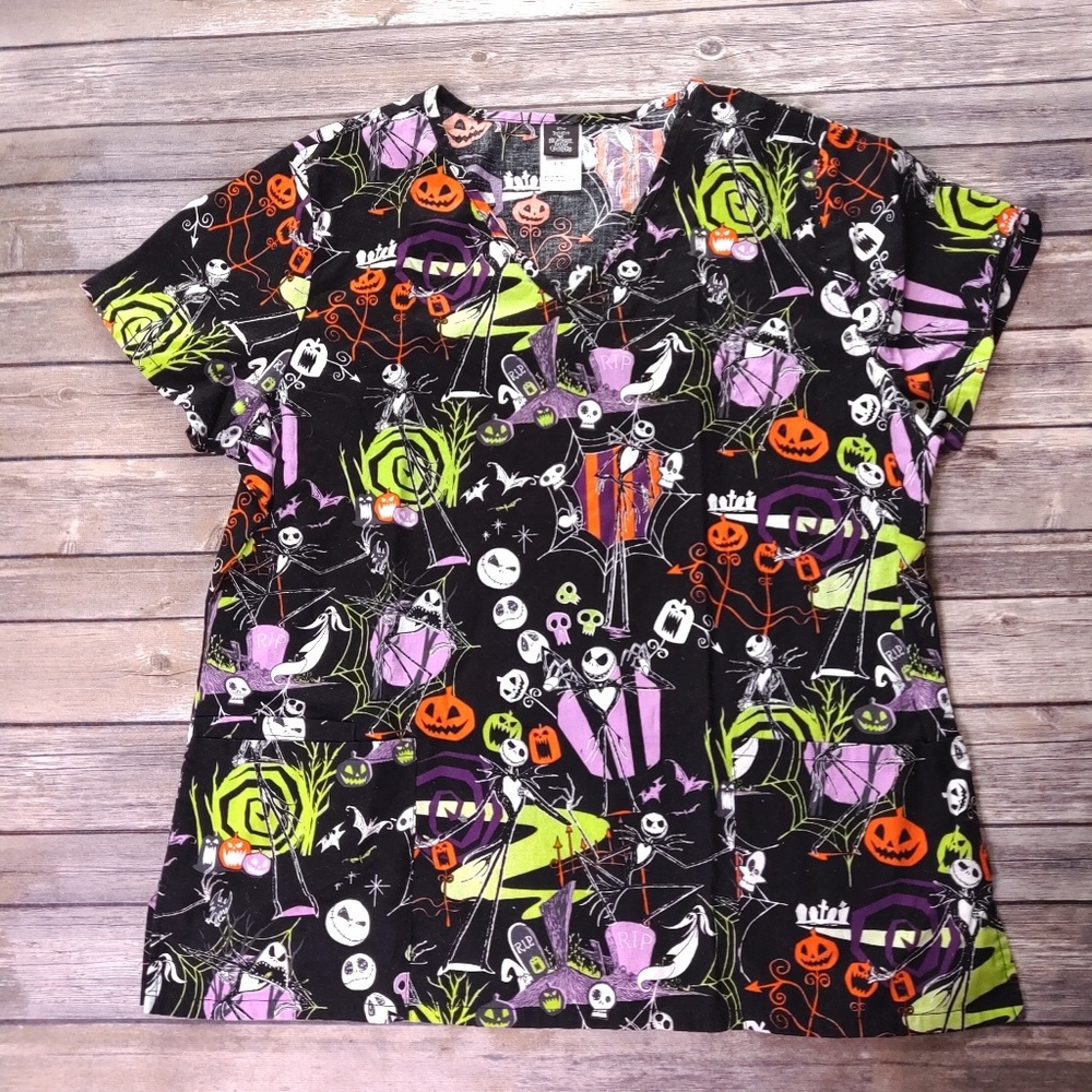 Nightmare Before Christmas Scrub Top